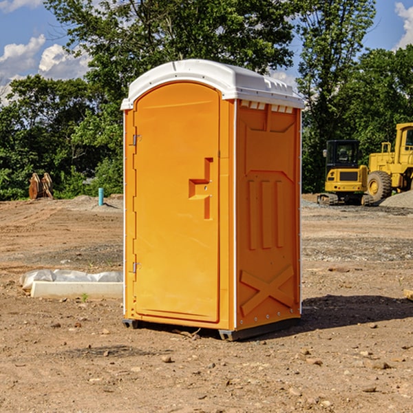 can i customize the exterior of the porta potties with my event logo or branding in Alma